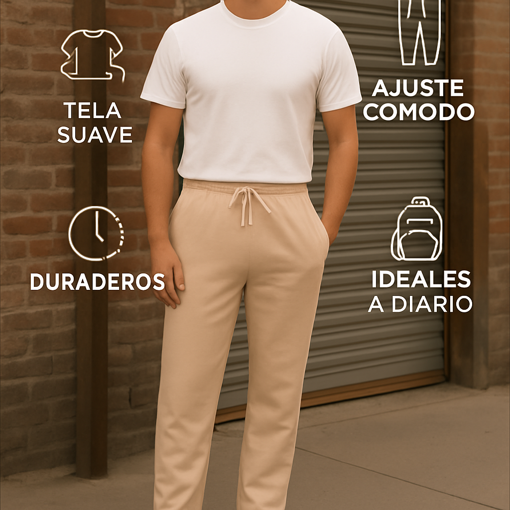 Nuevo Basic & Bold: Jogger Bota Recta para Hombre - Paga 2 LLeva 3