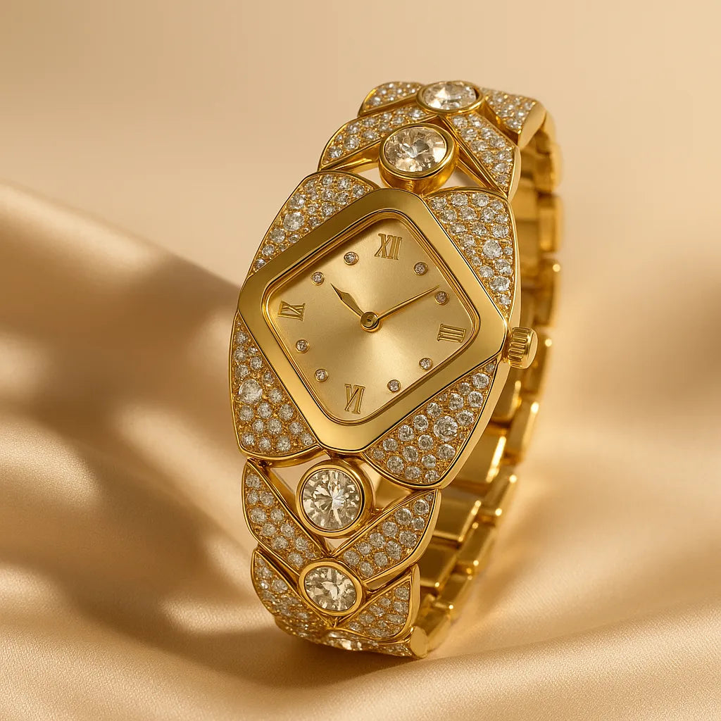 Crystelle™ Reloj de cuarzo Vintage + Caja