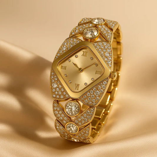 Crystelle™ Reloj de cuarzo Vintage + Caja