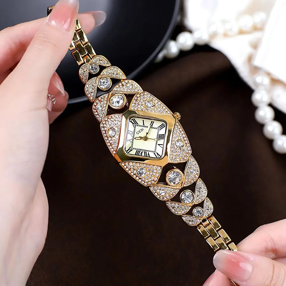 Crystelle™ Reloj de cuarzo Vintage + Caja