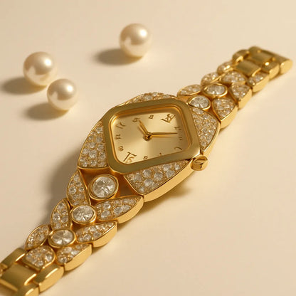 Crystelle™ Reloj de cuarzo Vintage + Caja