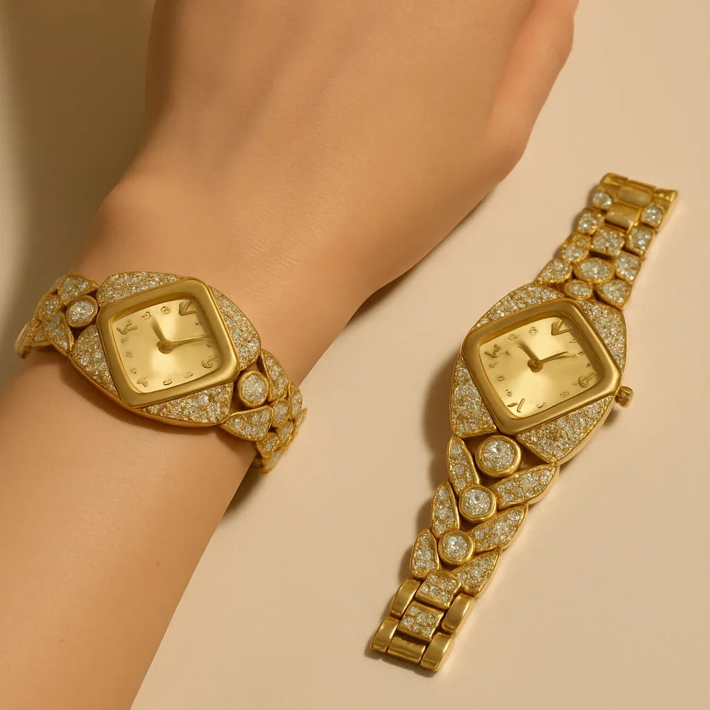 Crystelle™ Reloj de cuarzo Vintage + Caja
